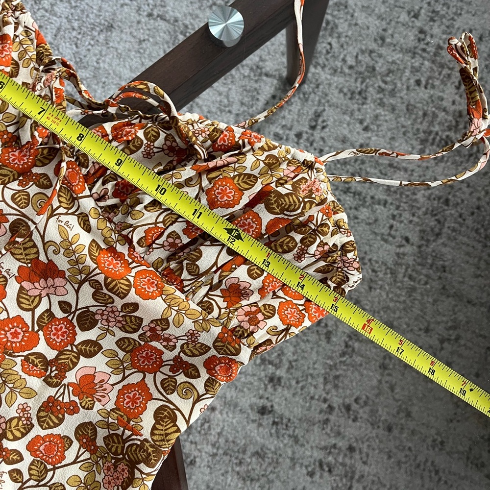 Realisation Par The Devon in 70's Floral Boho Silk Mini Dress Sz XS - Picture 12 of 17
